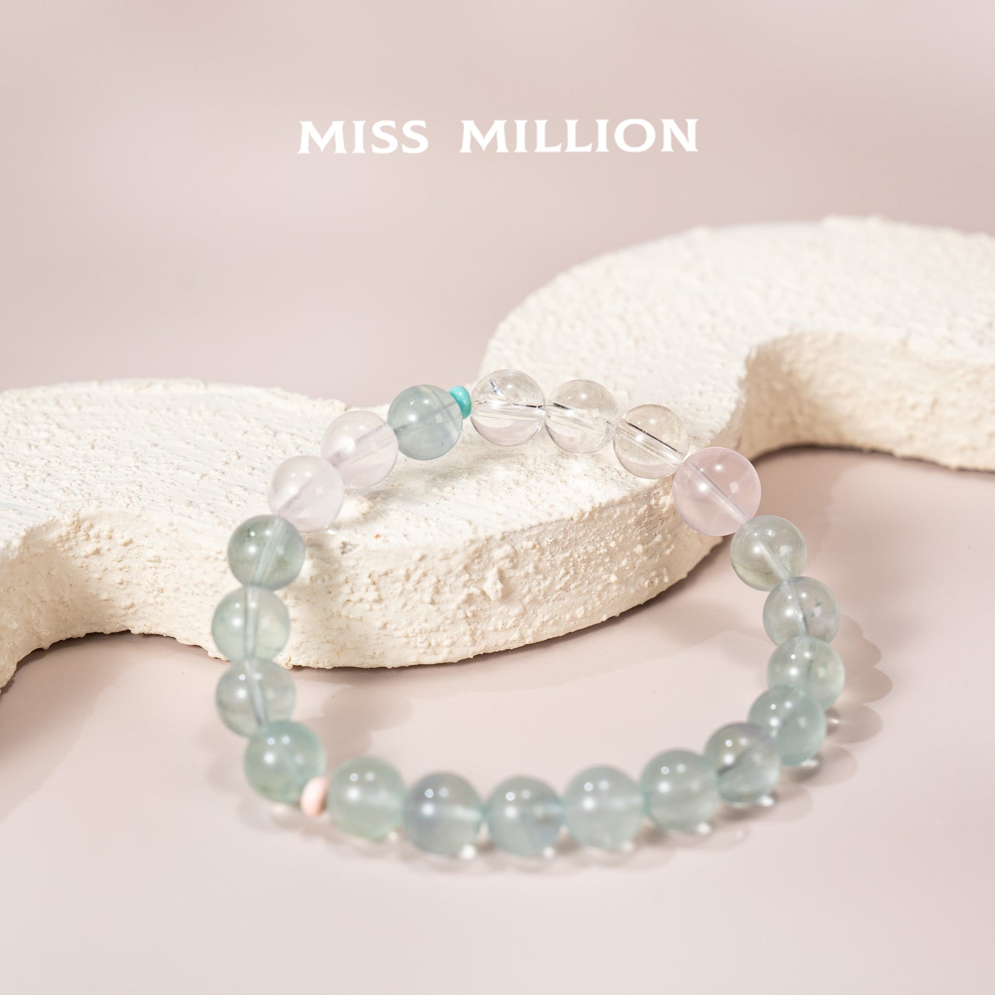 Indulge in the power of our crystal bracelet featuring rare blue fluorite for stress relief, emotional balance, and creative inspiration