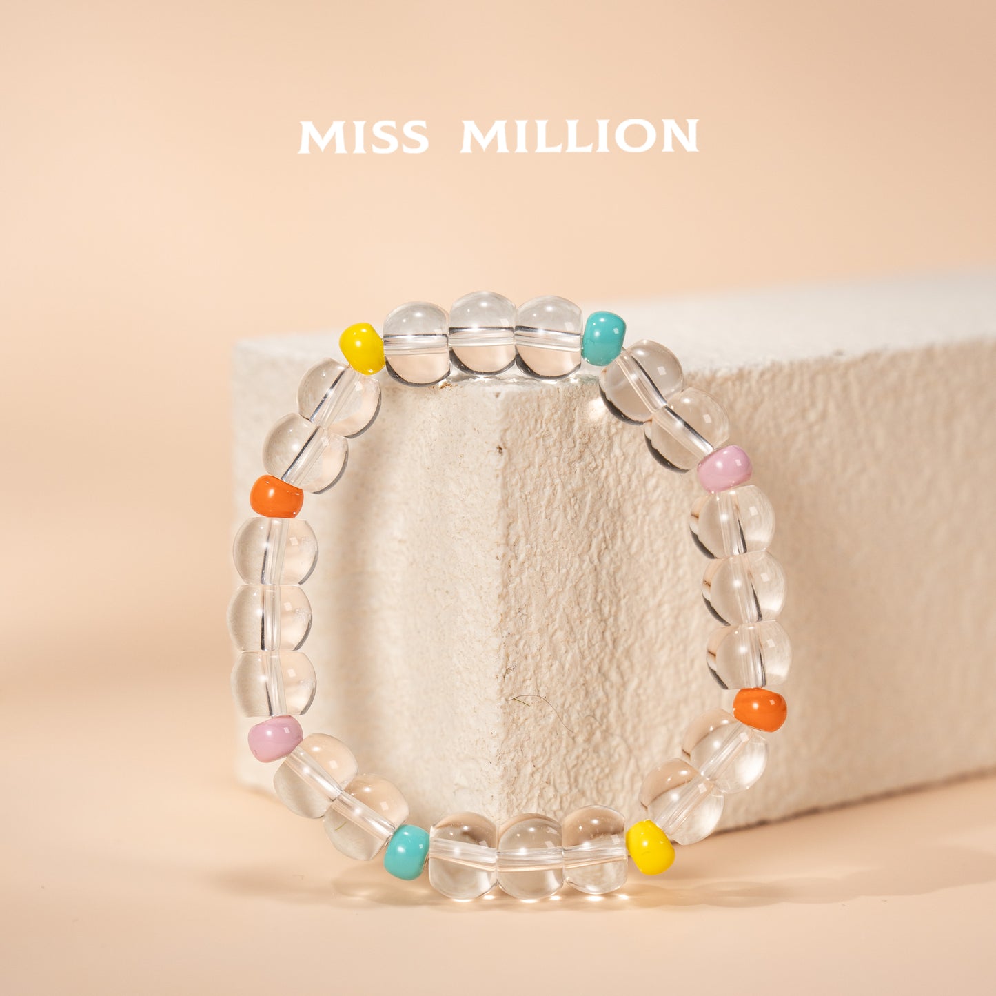 With unique apple bead shape, purifies negative energy, stabilizes emotions&boosts focus