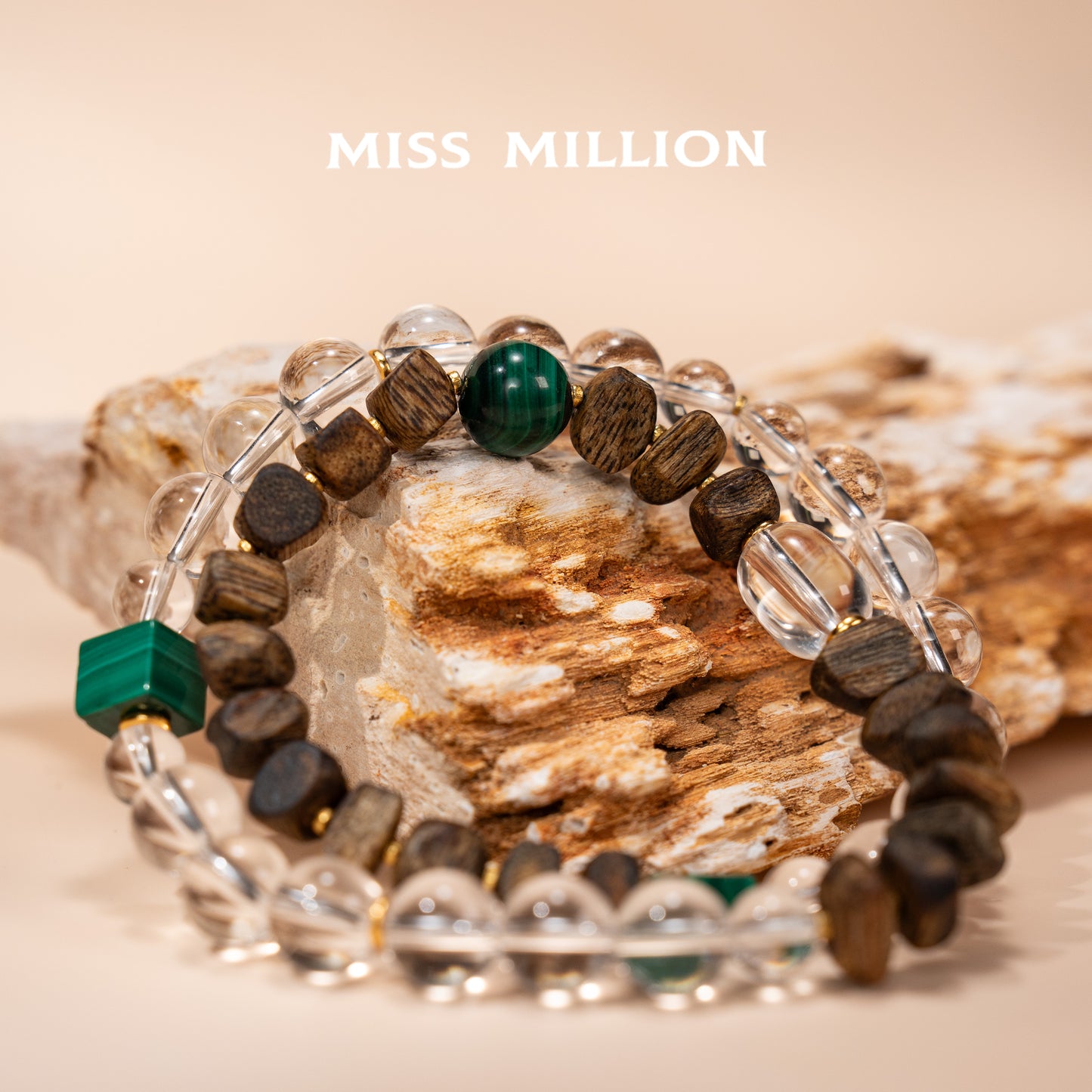 This crystal bracelet aims to bring clarity, peace, and connection to one's true self