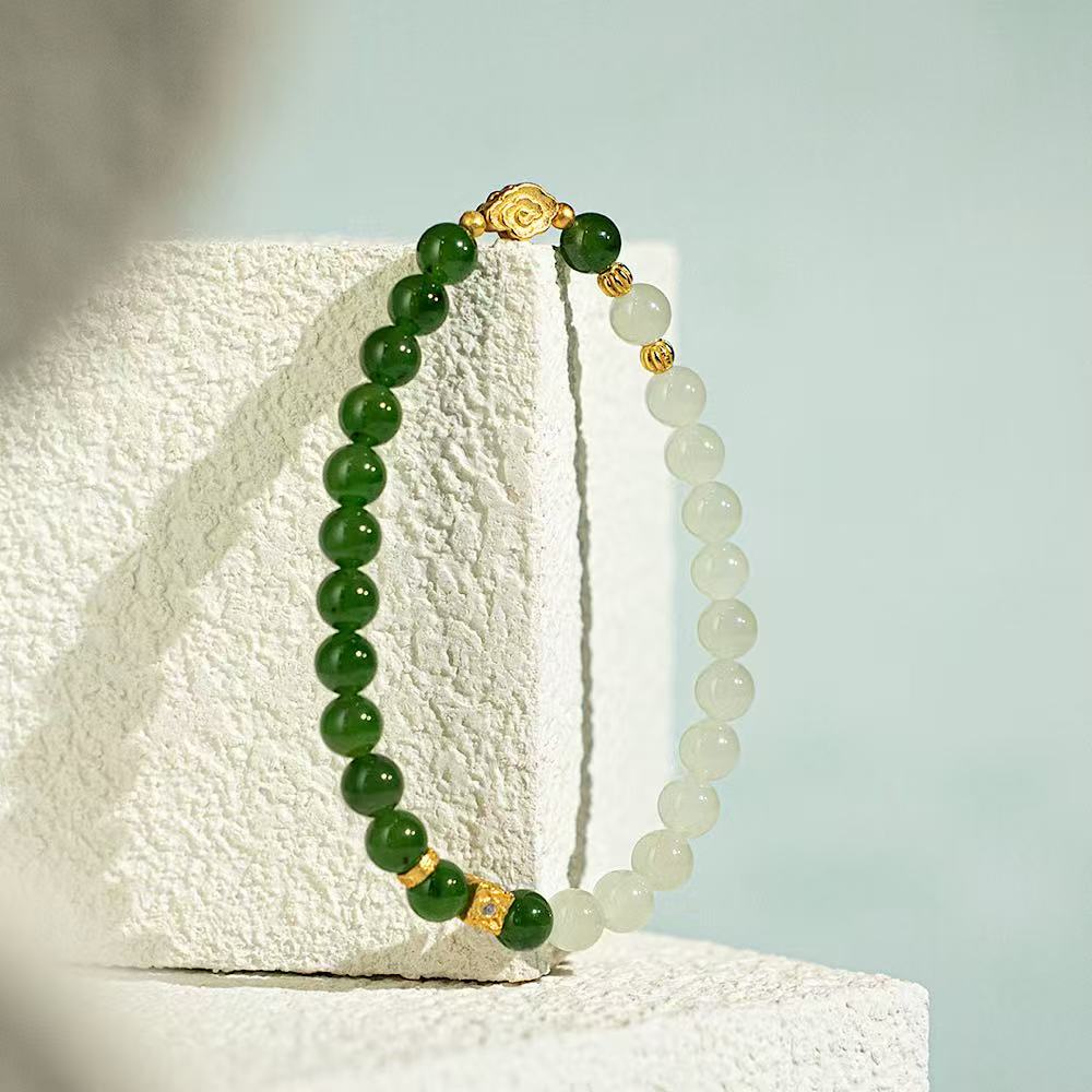 Silver Gold Pumpkin Spacer Beads Jasper Light Clear Water Jade