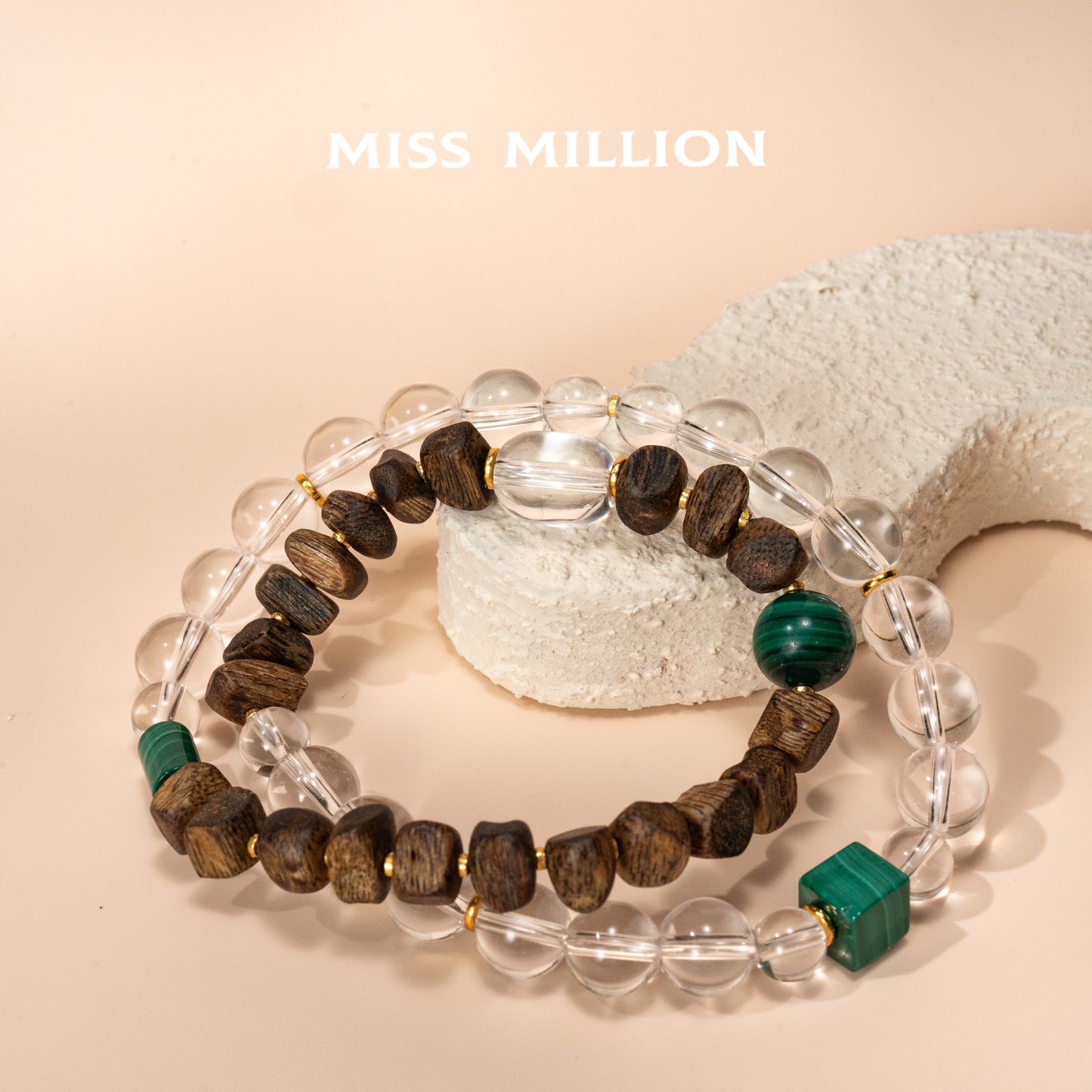 This crystal bracelet aims to bring clarity, peace, and connection to one's true self