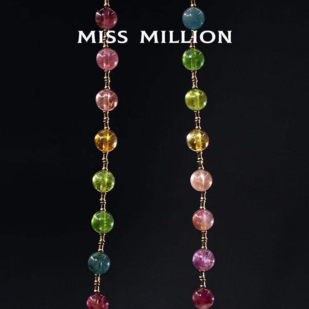 18K Gold Tourmaline Good Luck and Wealth