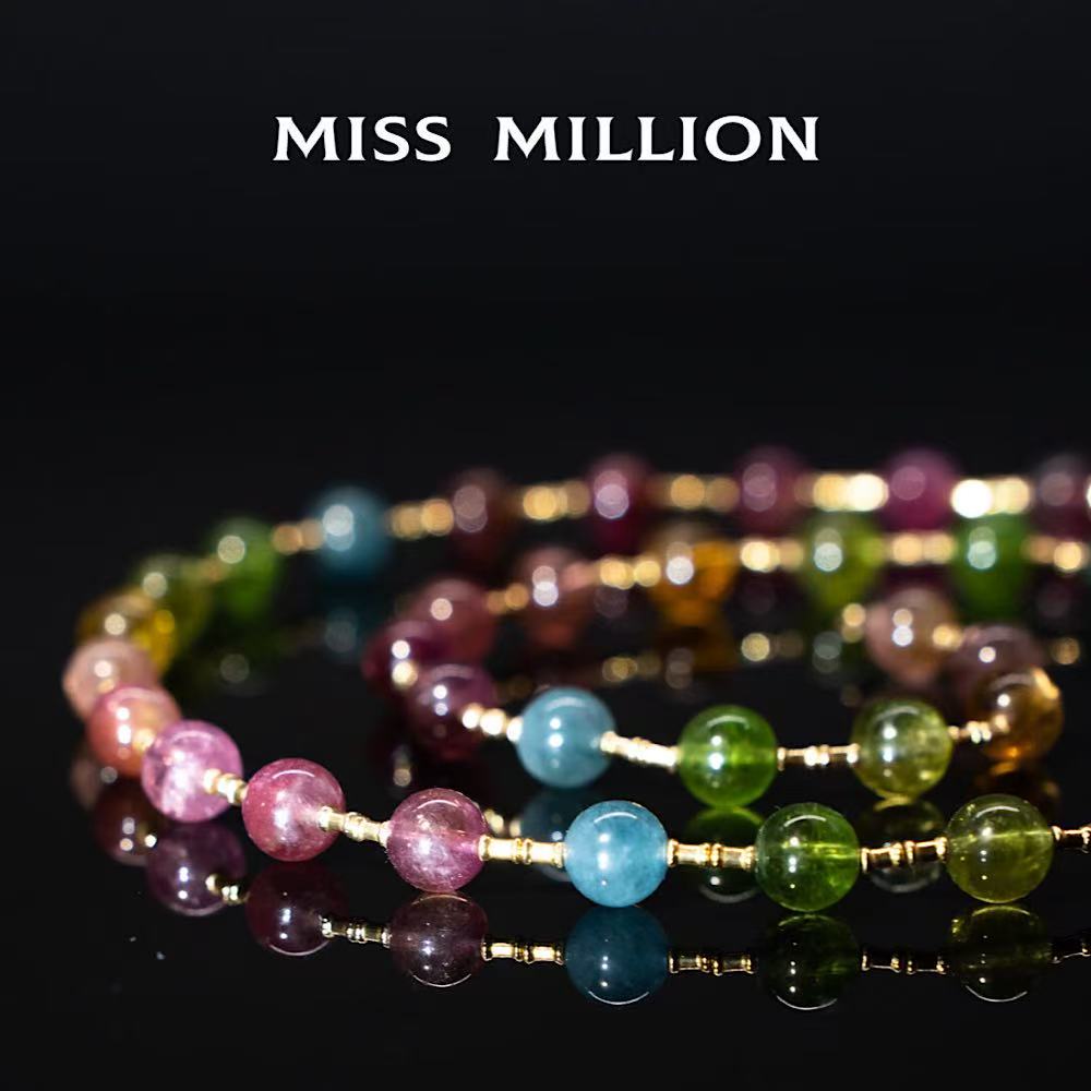 18K Gold Tourmaline Good Luck and Wealth