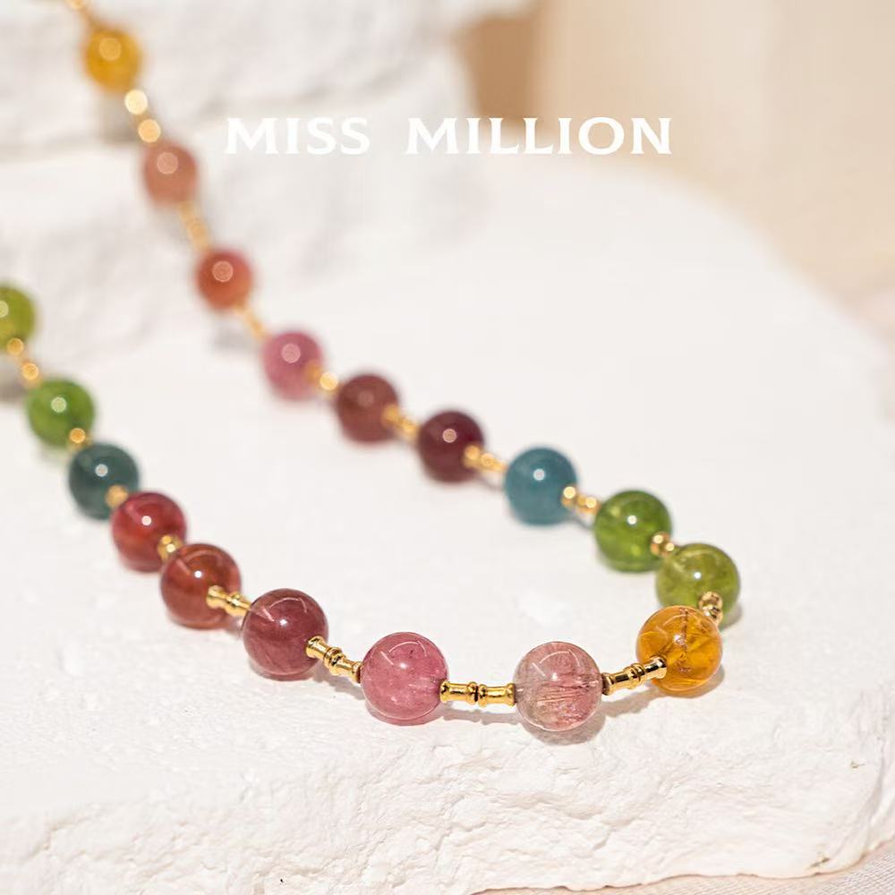 18K Gold Tourmaline Good Luck and Wealth