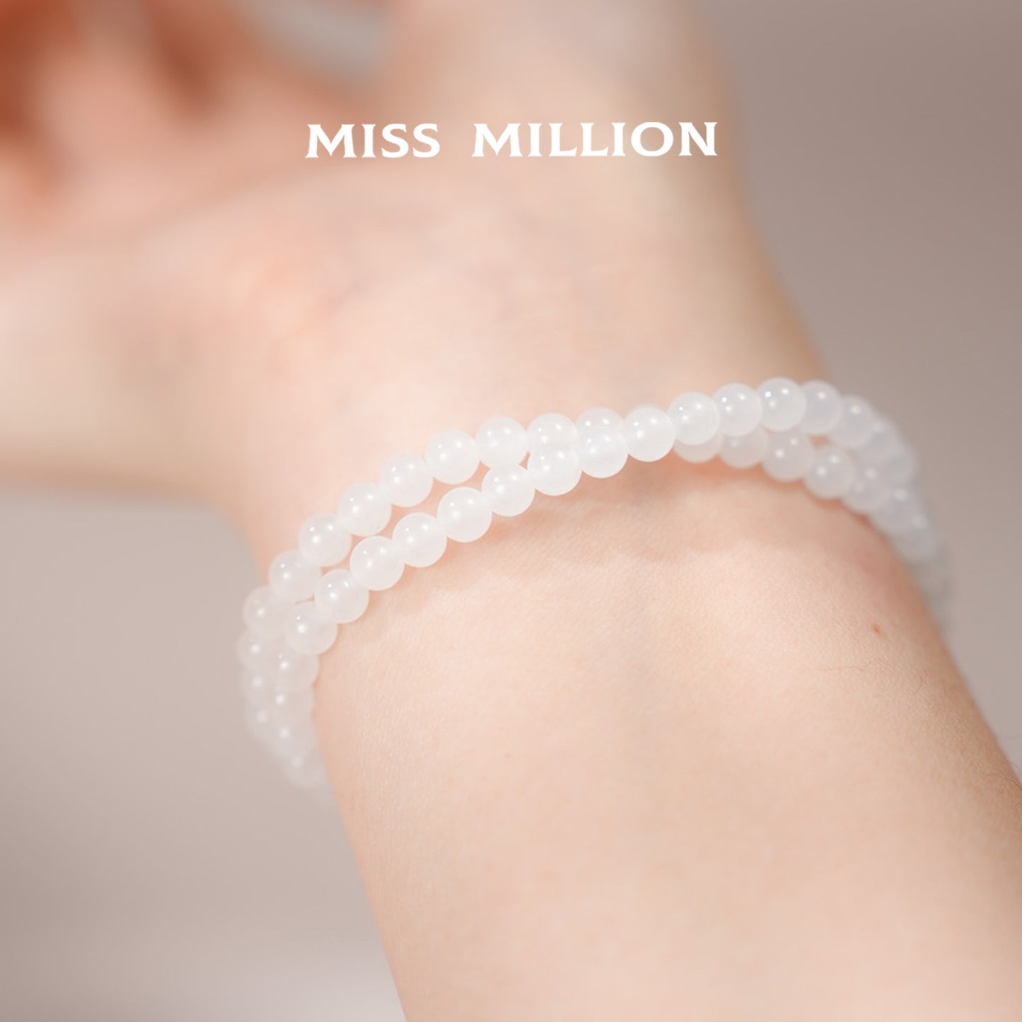 White jade small beads, a tranquil softness, offering a sense of calm and elegance to the jewelry piece