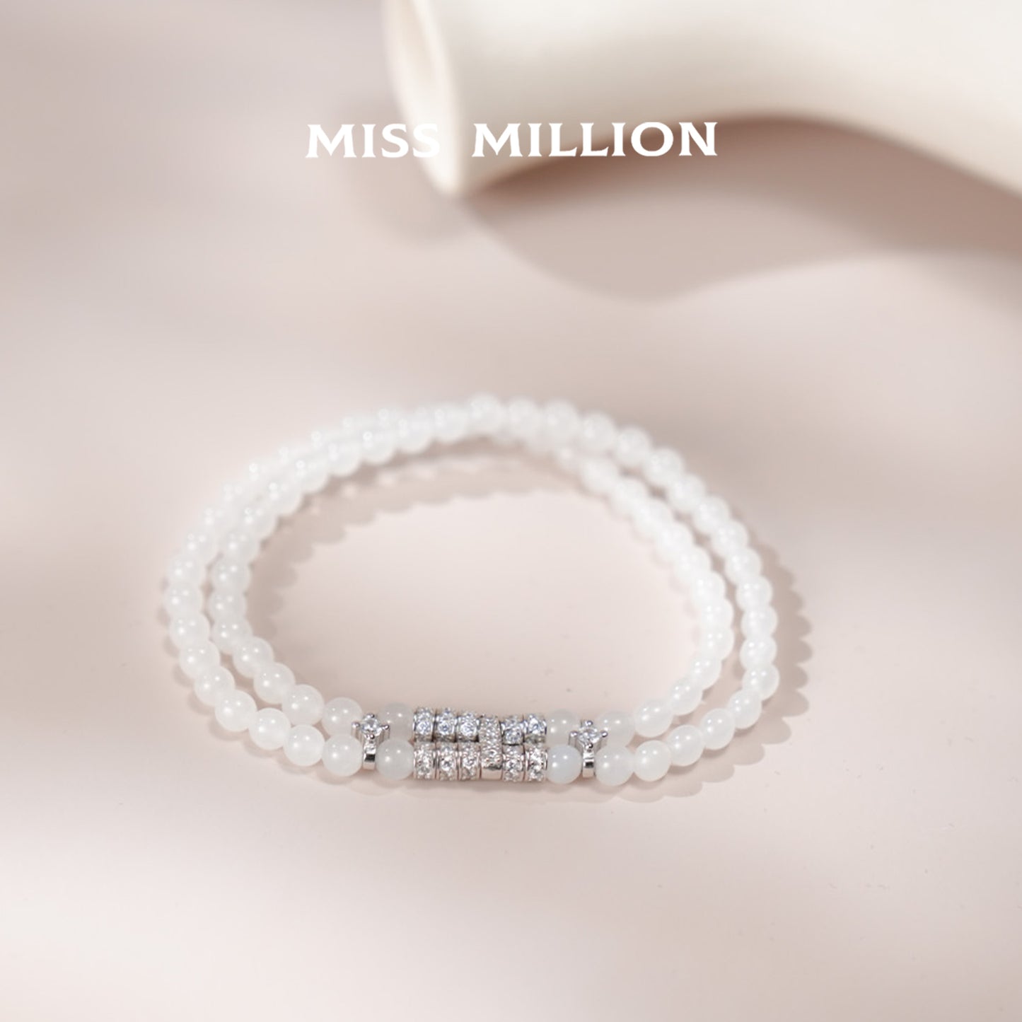 White jade small beads, a tranquil softness, offering a sense of calm and elegance to the jewelry piece