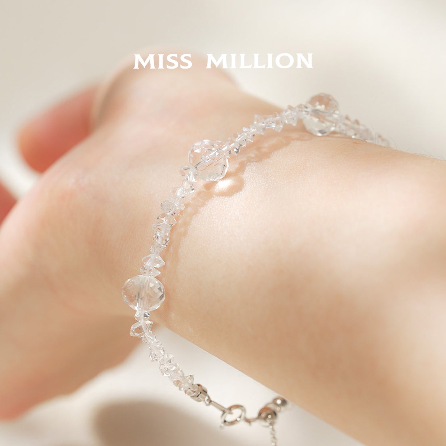 Faceted White Quartz Crystal can add a touch of elegance and positive energy to any jewelry piece